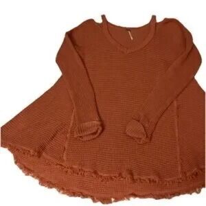 Off-the-Shoulder Rust Sweater